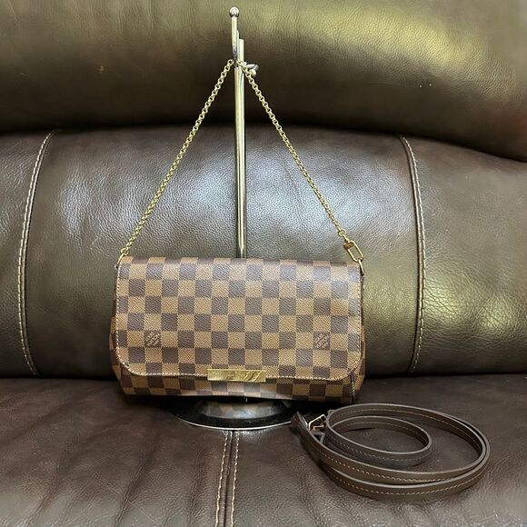 Louis Vuitton Favorite MM Crossbody Bag Damier Ebene - Picture 1 of 16